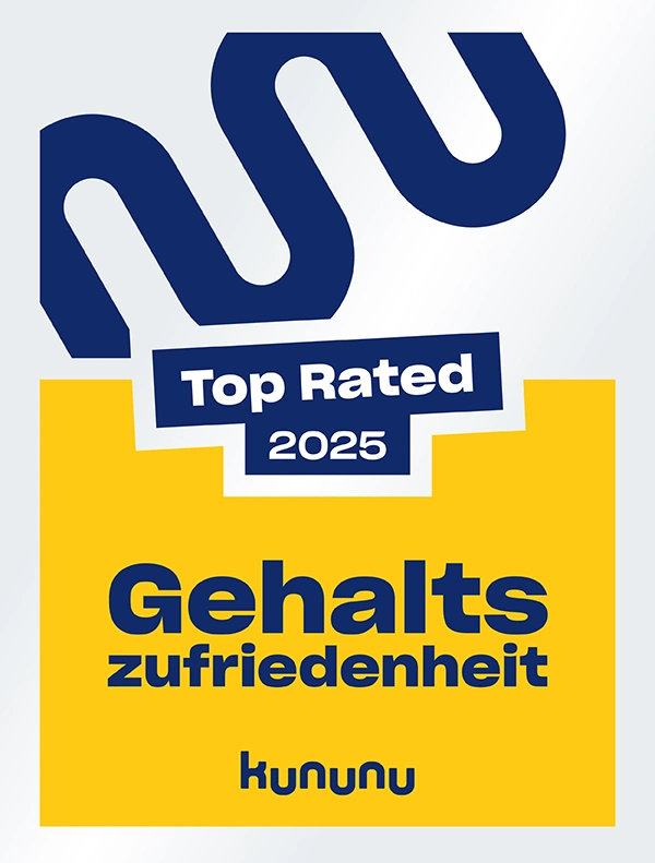 Siegel von kununu für TopRated2025 Gehaltszufriedenheit